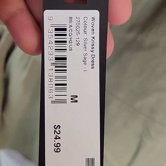 NWT Cotton On- Silver Sage Woven Krissy Dress-Size Medium - Picture 6 of 7